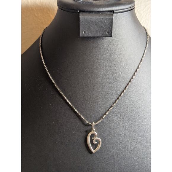 Signed James Avery 925 Sterling Silver 'A Mother's Love' Heart Pendant Necklace - Picture 9 of 10
